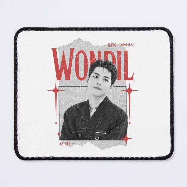 Item preview, DAY6 Wonpil Members Retro Scrapbook Black and Red Collage Design designed and sold by HELL0WBELLO.