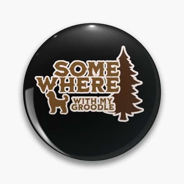 Item preview, Somewhere With My Groodle Vintage Hiking Camping Gift designed and sold by Guarddogdrive.