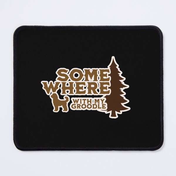 Item preview, Somewhere With My Groodle Vintage Hiking Camping Gift designed and sold by Guarddogdrive.