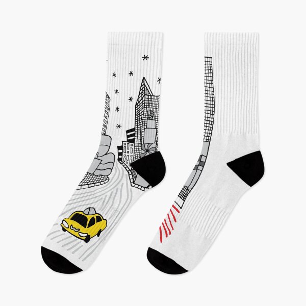 Item preview, Times Square - Black Outline, Yellow Taxis designed and sold by Tim Veiga.