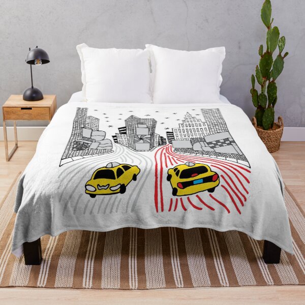 Item preview, Times Square - Black Outline, Yellow Taxis designed and sold by Tim Veiga.