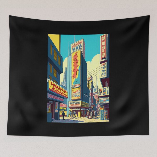 Item preview, The Neon Bazaar: A Futuristic Cityscape Alive with Motion designed and sold by ZGigerBarker.