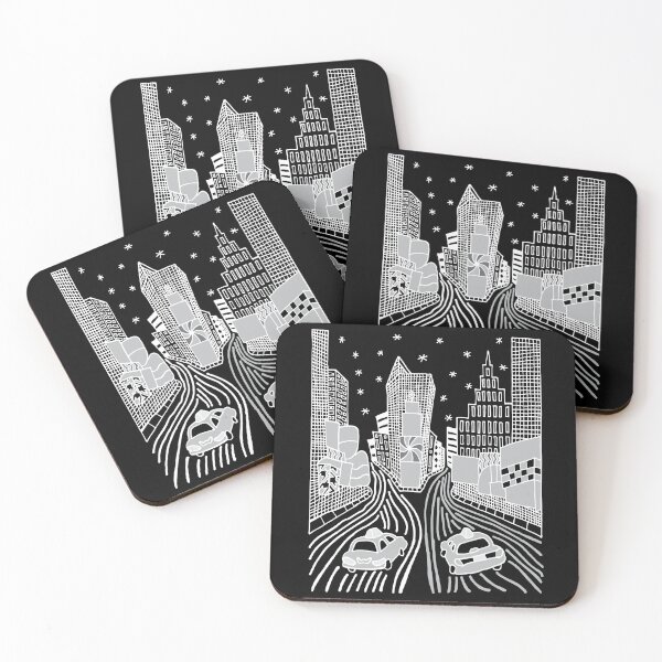 Item preview, Times Square - White Outline, Grayscale designed and sold by Tim Veiga.