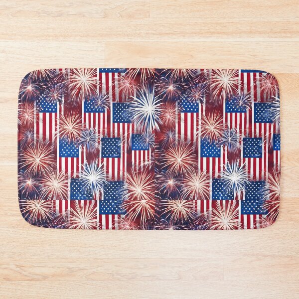 Item preview, USA Flags Fireworks Freedom Celebration designed and sold by FroggyFly Designs.