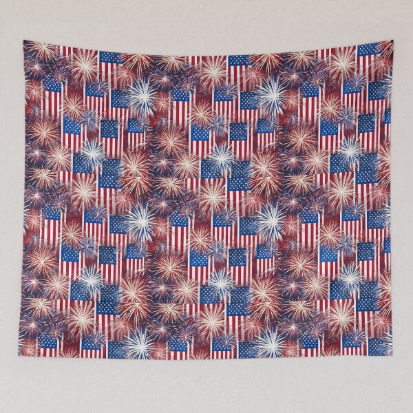 Item preview, USA Flags Fireworks Freedom Celebration designed and sold by FroggyFly Designs.