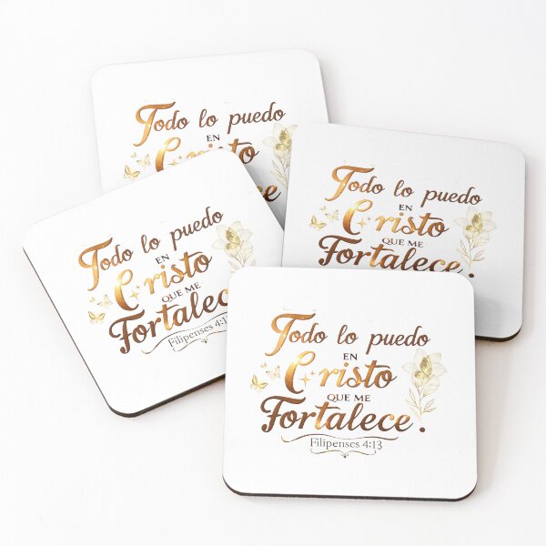Item preview, Verse Philippians 4:13 in Spanish (I can do all things through Christ who strengthens me) designed and sold by mileysamir7.