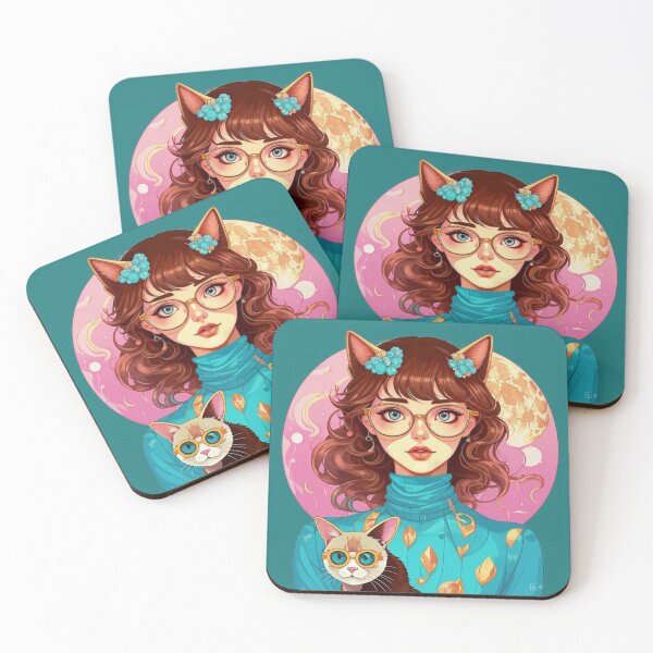 Item preview, Beautiful girl with a cat. designed and sold by Natalia-Vlad.