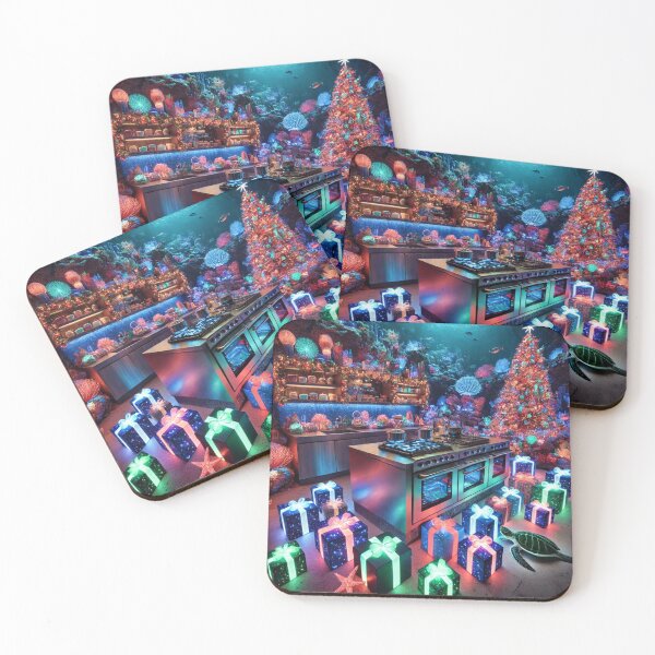 Item preview, Underwater Christmas Cooking Scene With Festive Gifts designed and sold by Dream Output .