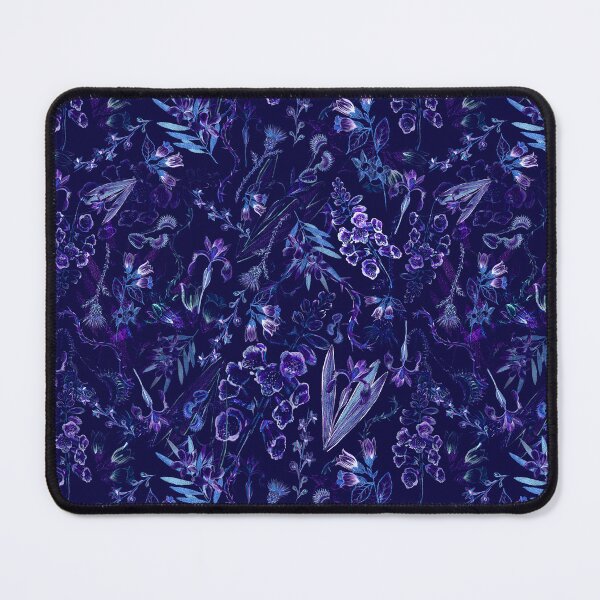 Item preview, Fierce Flowers in Blue designed and sold by 3willows.