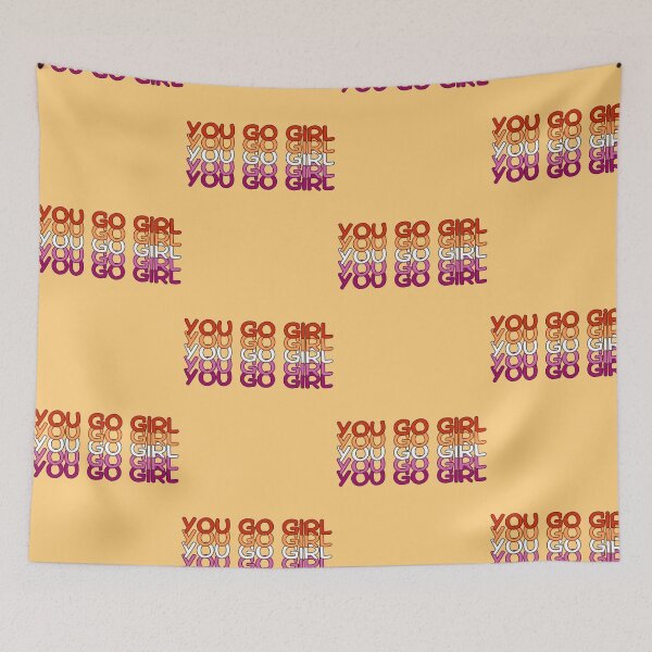 Item preview, You Go Girl Lesbian Sunset Flag designed and sold by Pink Ribbon.