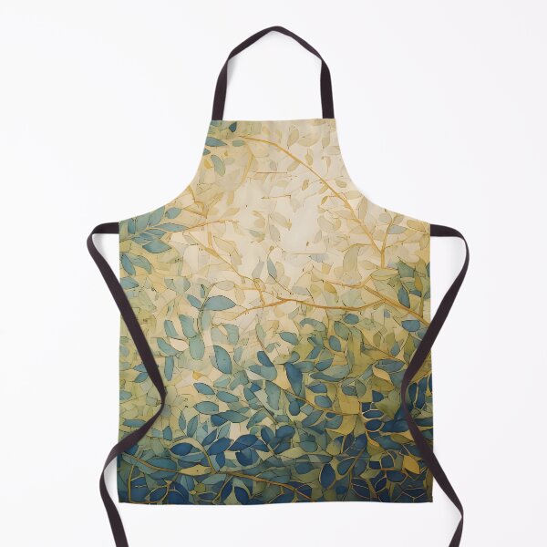 Item preview, Overlapping leaves in shades of blue and green with delicate branches. Natural and organic pattern designed and sold by homydesign.