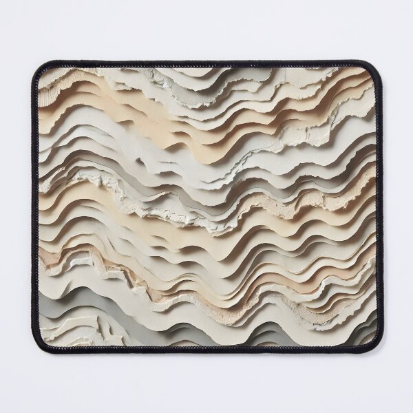 Item preview, Wavy layers of paper create a textured abstract pattern with subtle shadows and depth designed and sold by homydesign.