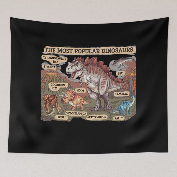 Item preview, The Most Popular Dinosaurs designed and sold by mirciashop.