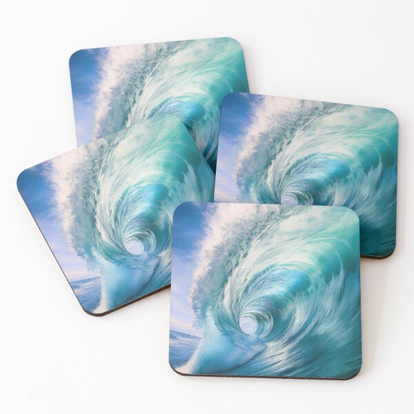 Item preview, A stunning, digitally created image of a massive ocean wave curling into a perfect tube, capturing the dynamic motion and vibrant colors of the sea designed and sold by homydesign.