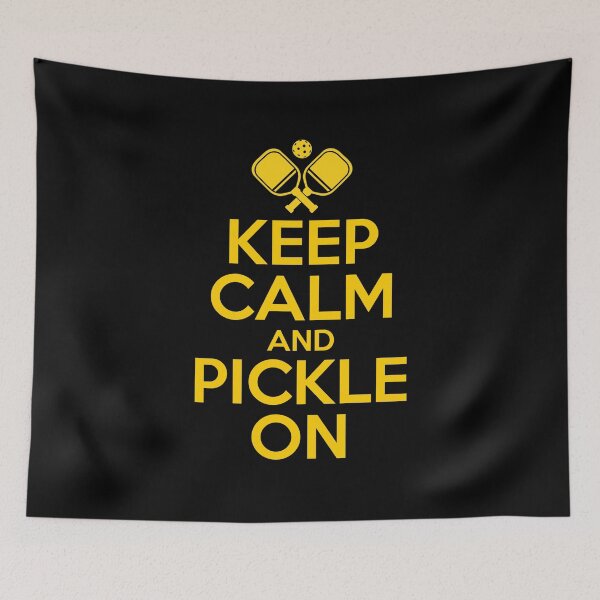 Item preview, Keep Calm and Pickle On Funny Pickleball Player Fan  designed and sold by The Junto Shop.