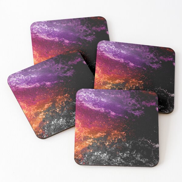 Item preview, Vibrant mix of purple, orange, and yellow hues create an abstract, cloud-like painting designed and sold by homydesign.