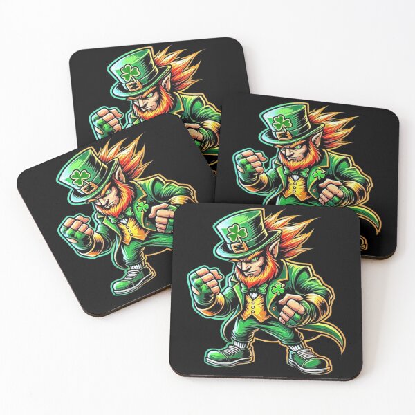 Item preview, Fierce Irish Leprechaun Warrior Art with Shamrock Hat designed and sold by love3617.