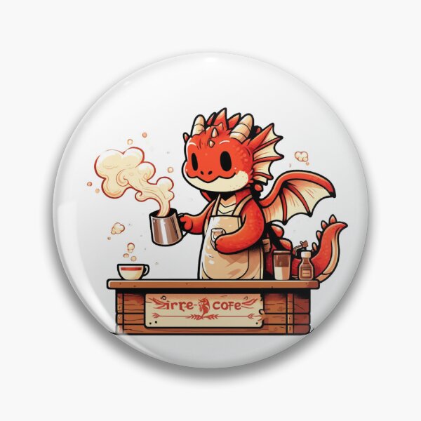 Item preview, Dragon Barista - Fire-Brewed Coffee Art designed and sold by Designeerguy.