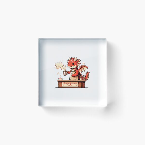 Item preview, Dragon Barista - Fire-Brewed Coffee Art designed and sold by Designeerguy.
