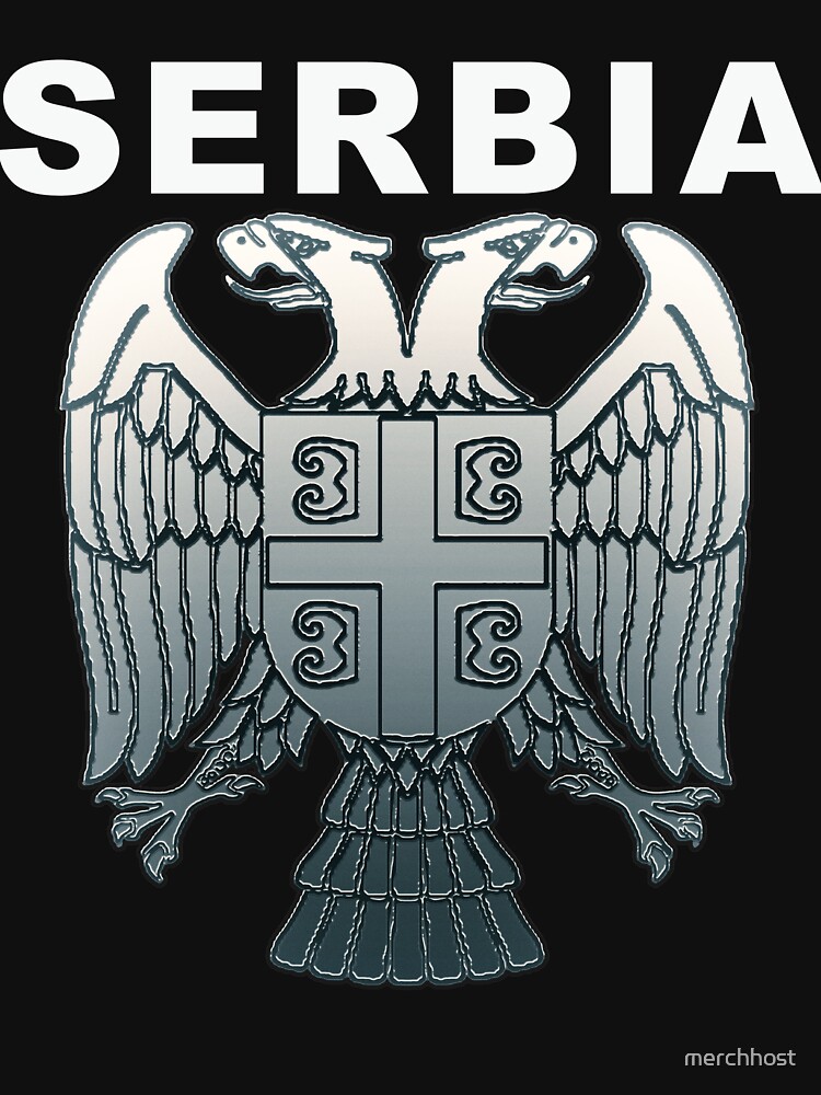 "Serbian Eagle Deluxe Classic Coat of Arms Design" Pullover Hoodie by