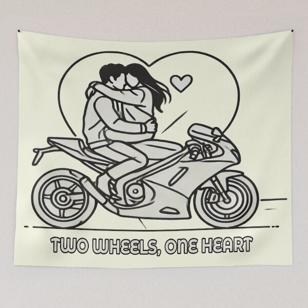 Item preview, LOVE COUPLE ON MOTORBIKE designed and sold by Rajasekar.