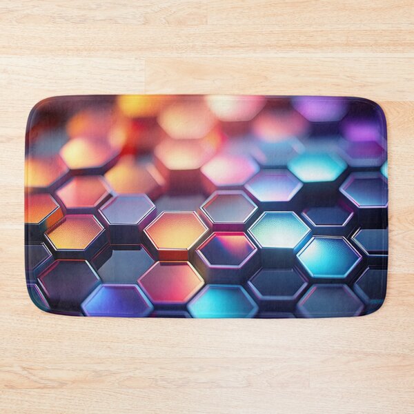 Item preview, Colorful 3D honeycomb pattern with light reflections designed and sold by homydesign.
