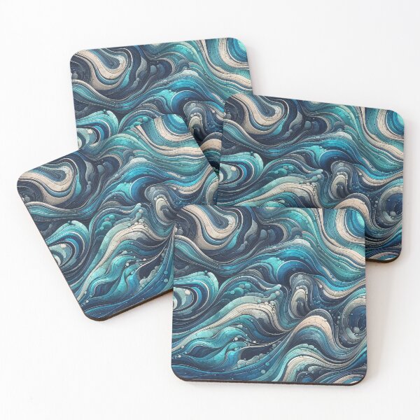 Item preview, Abstract blue swirls intertwine in a mesmerizing pattern designed and sold by homydesign.