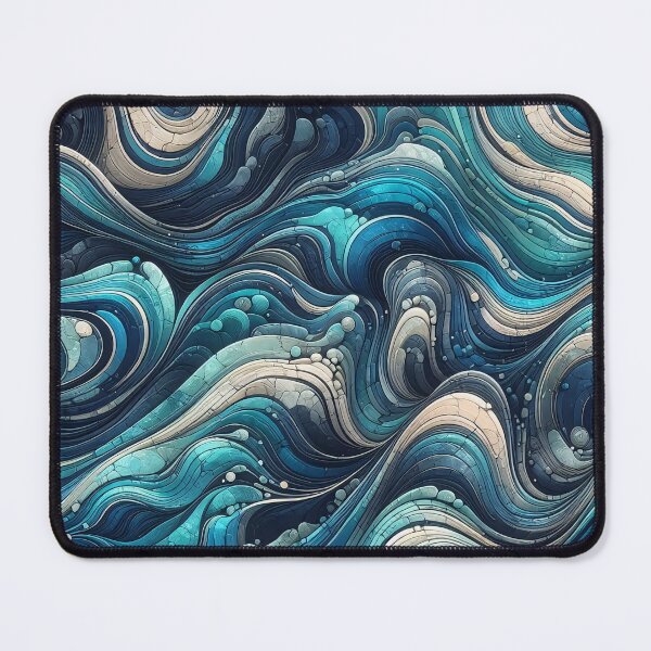 Item preview, Abstract blue swirls intertwine in a mesmerizing pattern designed and sold by homydesign.