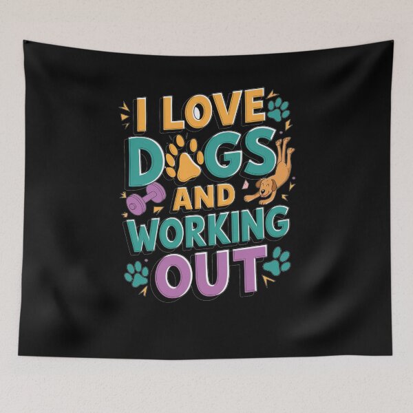 Item preview, I love dogs and working out designed and sold by Mateusz Majcherek.