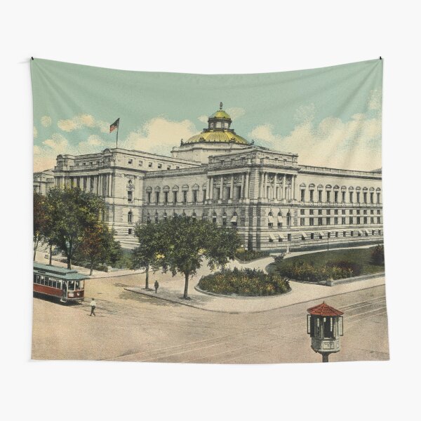 Aperçu de l'œuvre Bibliothèque du Congrès Washington DC 1900s créée et vendue par aapshop.