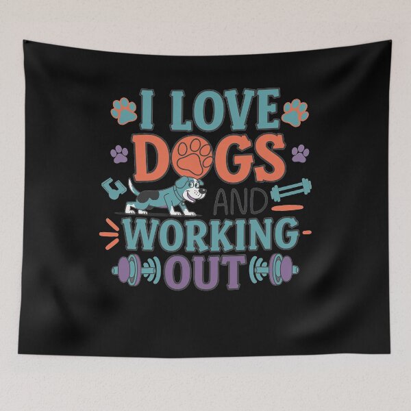 Item preview, I love dogs and working out designed and sold by Mateusz Majcherek.