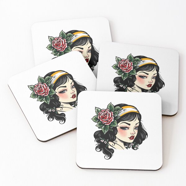 Item preview, Floral Elegance: Black-Haired Muse designed and sold by JollyCritters.
