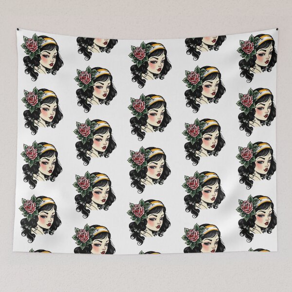 Item preview, Floral Elegance: Black-Haired Muse designed and sold by JollyCritters.