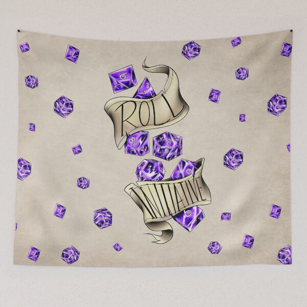 Item preview, DnD Roll Initiative (purple) designed and sold by RetroCoven.