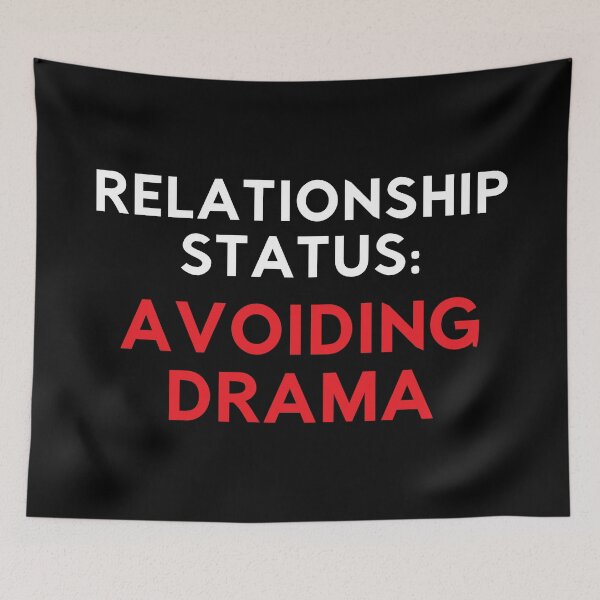 Item preview, Relationship Status Avoiding Drama, Funny Anti-Valentine's Day designed and sold by chantastical.