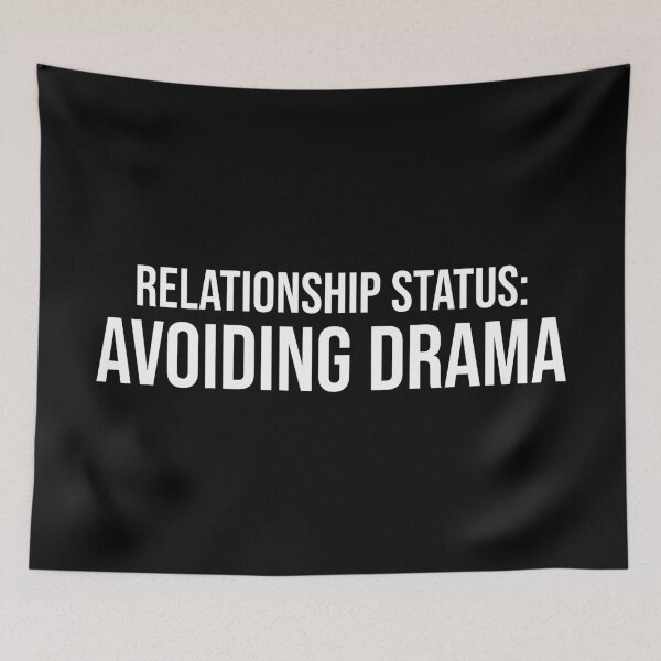 Item preview, Relationship Status Avoiding Drama, Funny Anti-Valentine's Day designed and sold by chantastical.