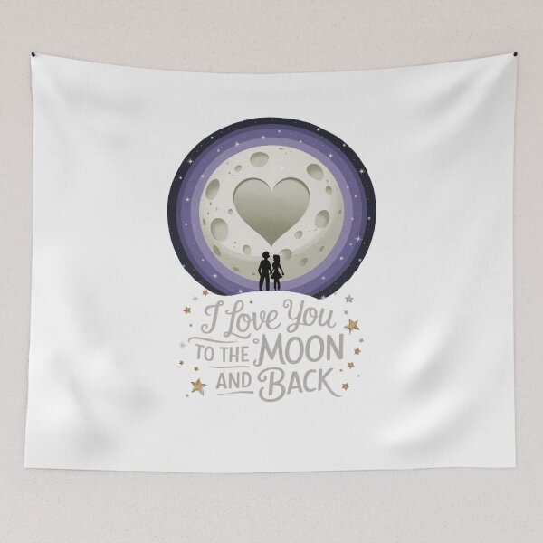 Item preview, I love you to the moon and back designed and sold by Mateusz Majcherek.