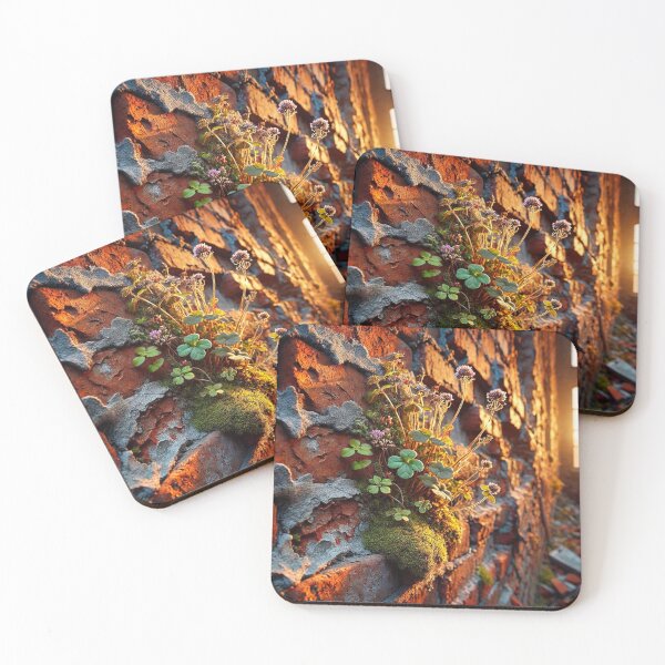 Item preview, Urban Resilience - Macro Botanical Growth on Brick Wall designed and sold by MellowLazy.