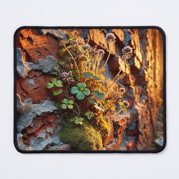 Item preview, Urban Resilience - Macro Botanical Growth on Brick Wall designed and sold by MellowLazy.