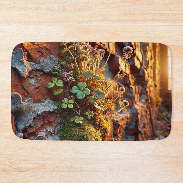 Item preview, Urban Resilience - Macro Botanical Growth on Brick Wall designed and sold by MellowLazy.