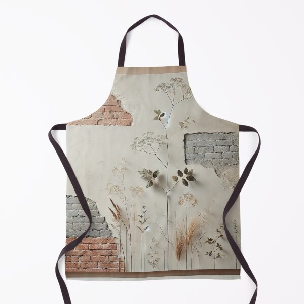 Item preview, Minimalist Botanical Wall Art - Nordic Brick & Wildflower Design designed and sold by MellowLazy.