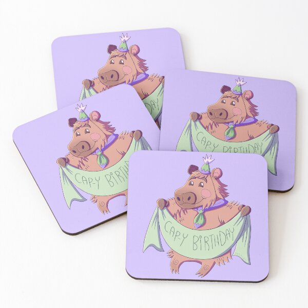 Item preview, Happy (Cap-y) Birthday Party Capybara designed and sold by skybluekitty.
