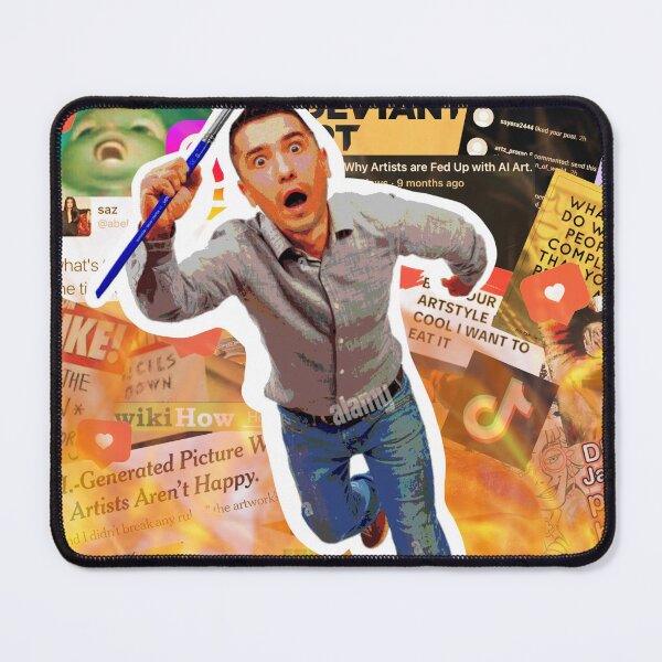 Item preview, Running man runs as the art online world burns  designed and sold by LuLuLuenatic.