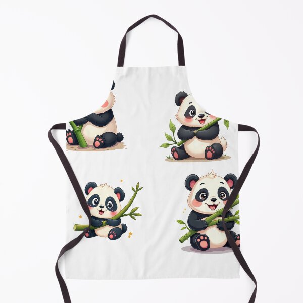Item preview, Adorable Cartoon Pandas Eating Bamboo - Vibrant and Cute Design designed and sold by trendpotion.