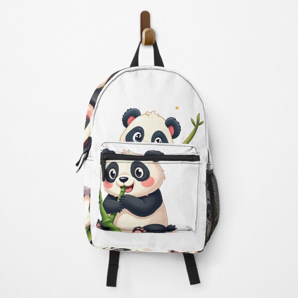 Item preview, Adorable Cartoon Pandas Eating Bamboo - Vibrant and Cute Design designed and sold by trendpotion.