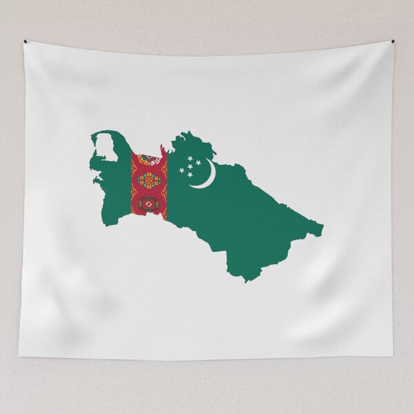 Item preview, turkmenistan flag map designed and sold by tony4urban.