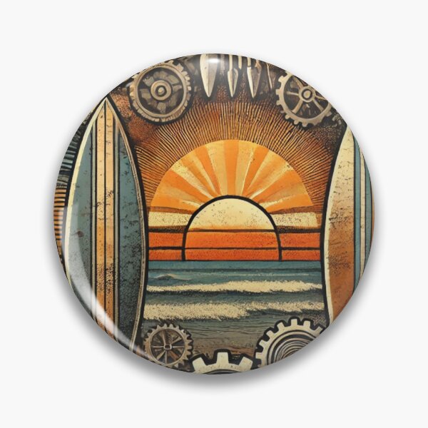 Item preview, Industrial Surf Sunset Gem: Waves of Mechanica designed and sold by MellowLazy.
