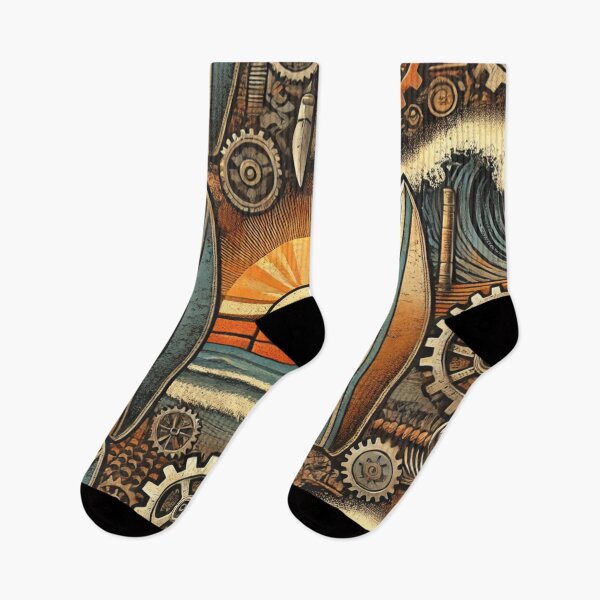 Item preview, Industrial Surf Sunset Gem: Waves of Mechanica designed and sold by MellowLazy.