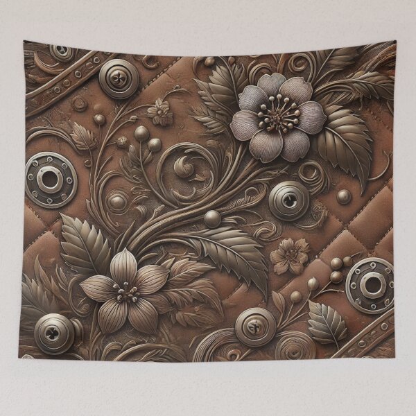 Item preview, Leather & Floral Fusion designed and sold by MellowLazy.