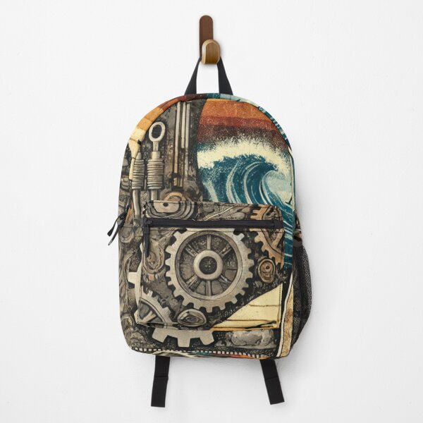Item preview, Industrial Surf Sunset Gem - Surfer’s Mechanized Horizon designed and sold by MellowLazy.